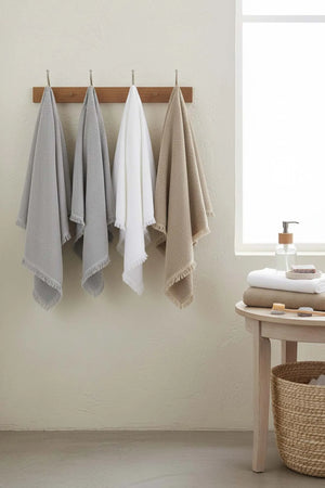 Jelena 6-teiliges Handtuchset aus 100 % Baumwolle, 50 x 90 cm