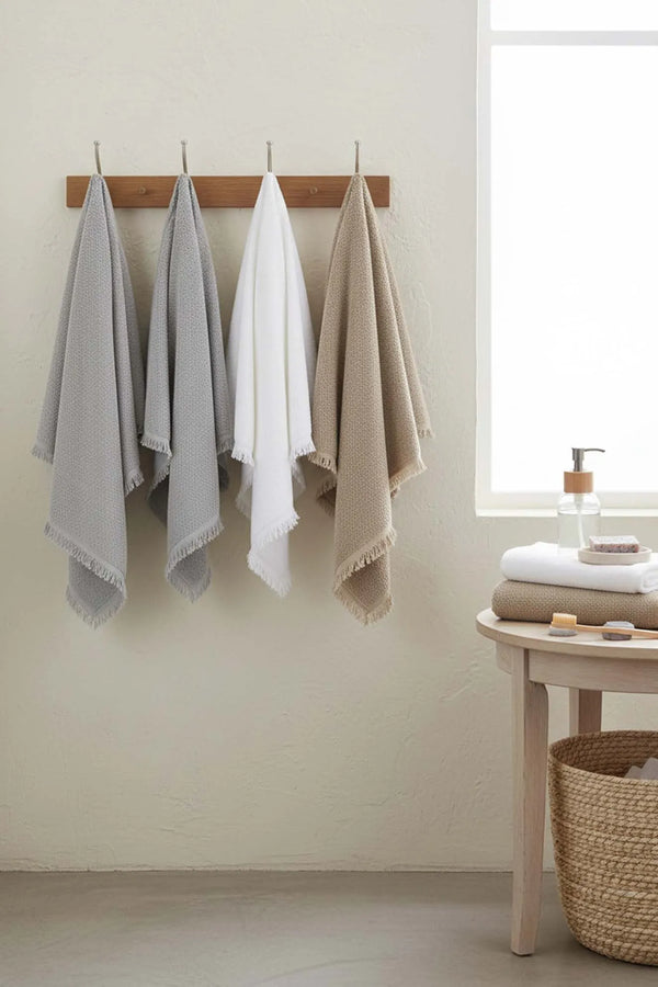 Jelena 6-teiliges Handtuchset aus 100 % Baumwolle, 50 x 90 cm