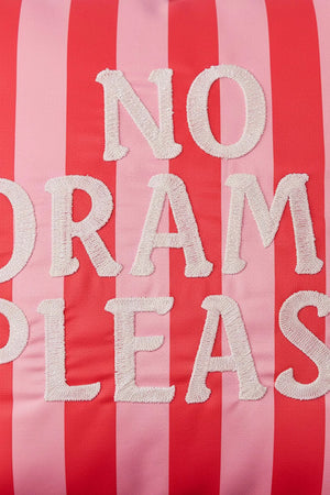 „No Drama Please“ bestickter Dekokissenbezug