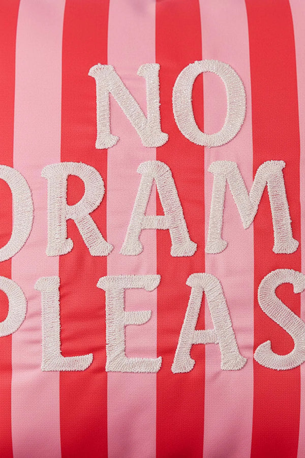 „No Drama Please“ bestickter Dekokissenbezug