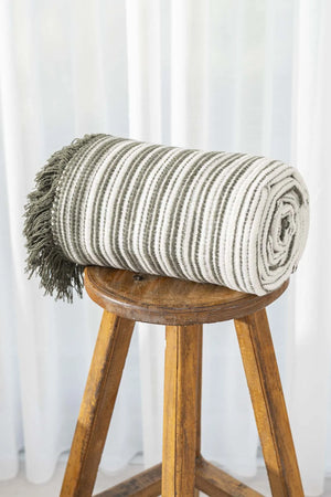 Veloura Khaki Einzeldecke - TV-Decke 130x170 cm