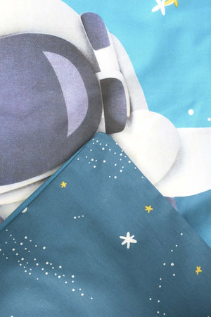 Bettwäsche-Set „Kleiner Astronaut“ aus 100 % Baumwolle für Kinder (Einzelbett)