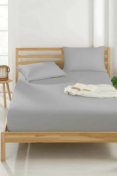Graues Doppelbett-Baumwoll-Spannbettlaken