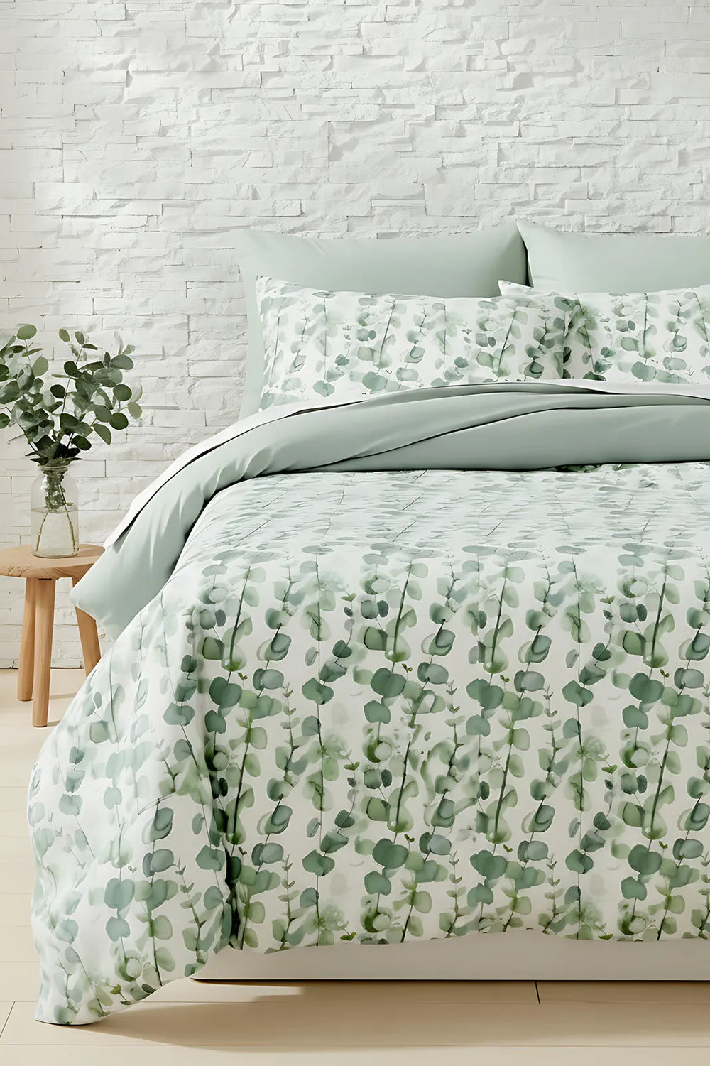 Eukalyptus-Bettwäscheset für den Sommer (Einzelbett, Baumwolle)