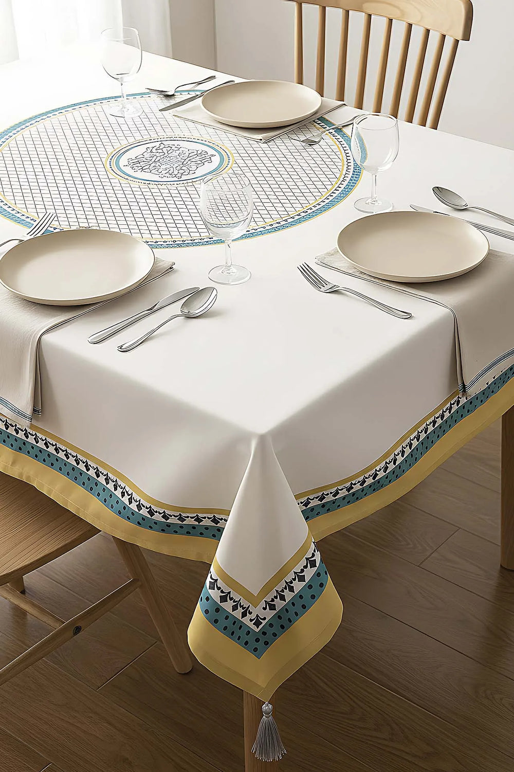 Safran Luxe Küchen- und Esszimmertischdecke 150x250 cm