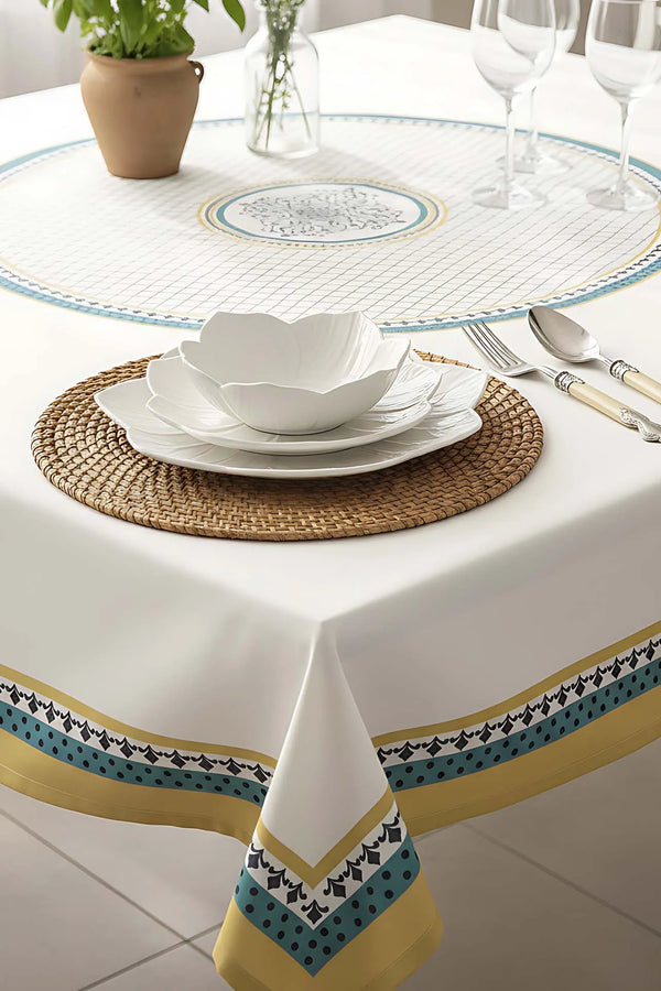 Safran Luxe Küchen- und Esszimmertischdecke 150x250 cm