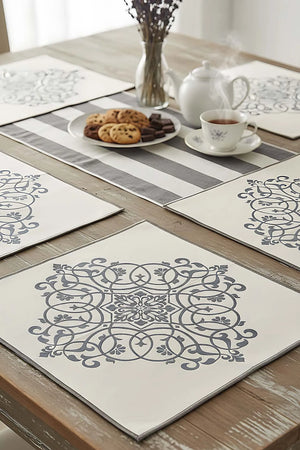 Safran Luxe Set mit 6 Servierservietten 40x40cm