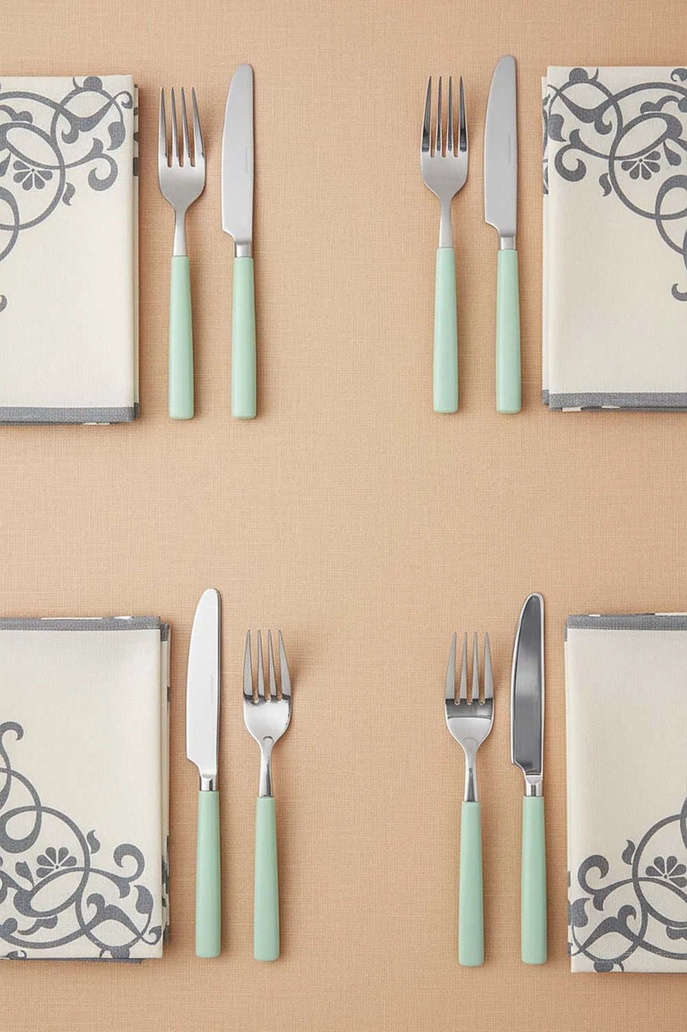 Safran Luxe Set mit 6 Servierservietten 40x40cm