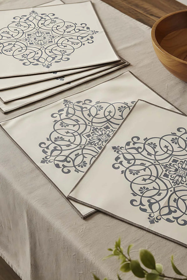 Safran Luxe Set mit 6 Servierservietten 40x40cm
