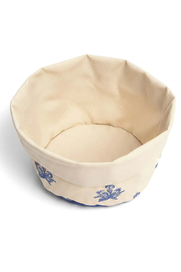 Brotkorb aus elysianischem, blauem Leinen