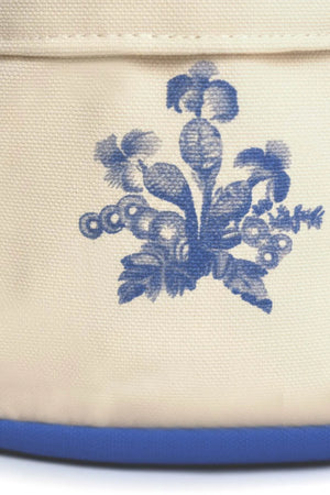Brotkorb aus elysianischem, blauem Leinen