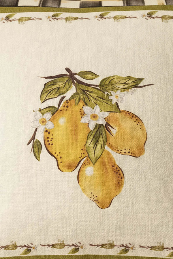 Kissenbezug mit Linda-Zitronenmuster, 45 x 45 cm