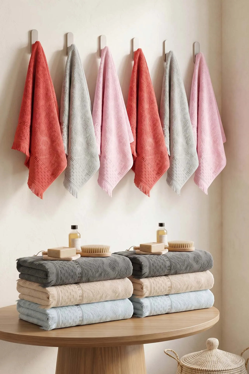 Agora 12-teiliges Handtuchset aus 100 % Baumwolle, 50 x 80 cm