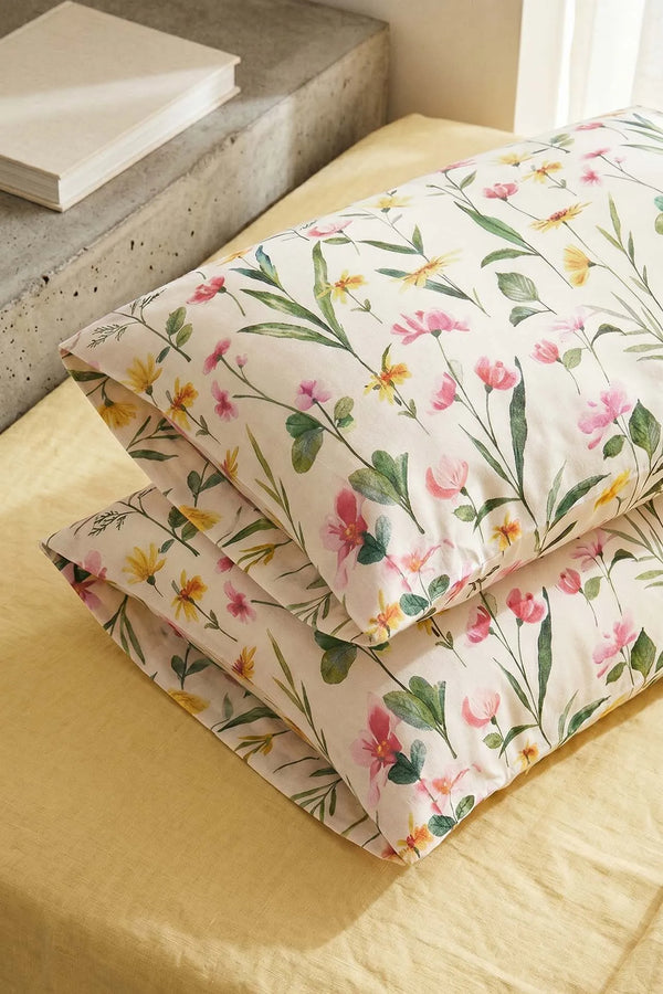 2-teiliges Kissenbezug-Set aus Baumwolle mit botanischem Muster, 50 x 70 cm