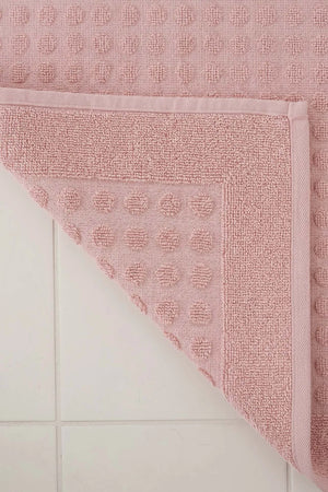 Zivra Fußhandtuch aus 100 % Baumwolle, puderrosa, 50 x 70 cm