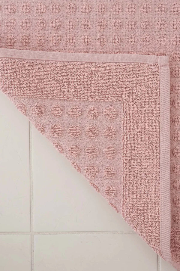 Zivra Fußhandtuch aus 100 % Baumwolle, puderrosa, 50 x 70 cm