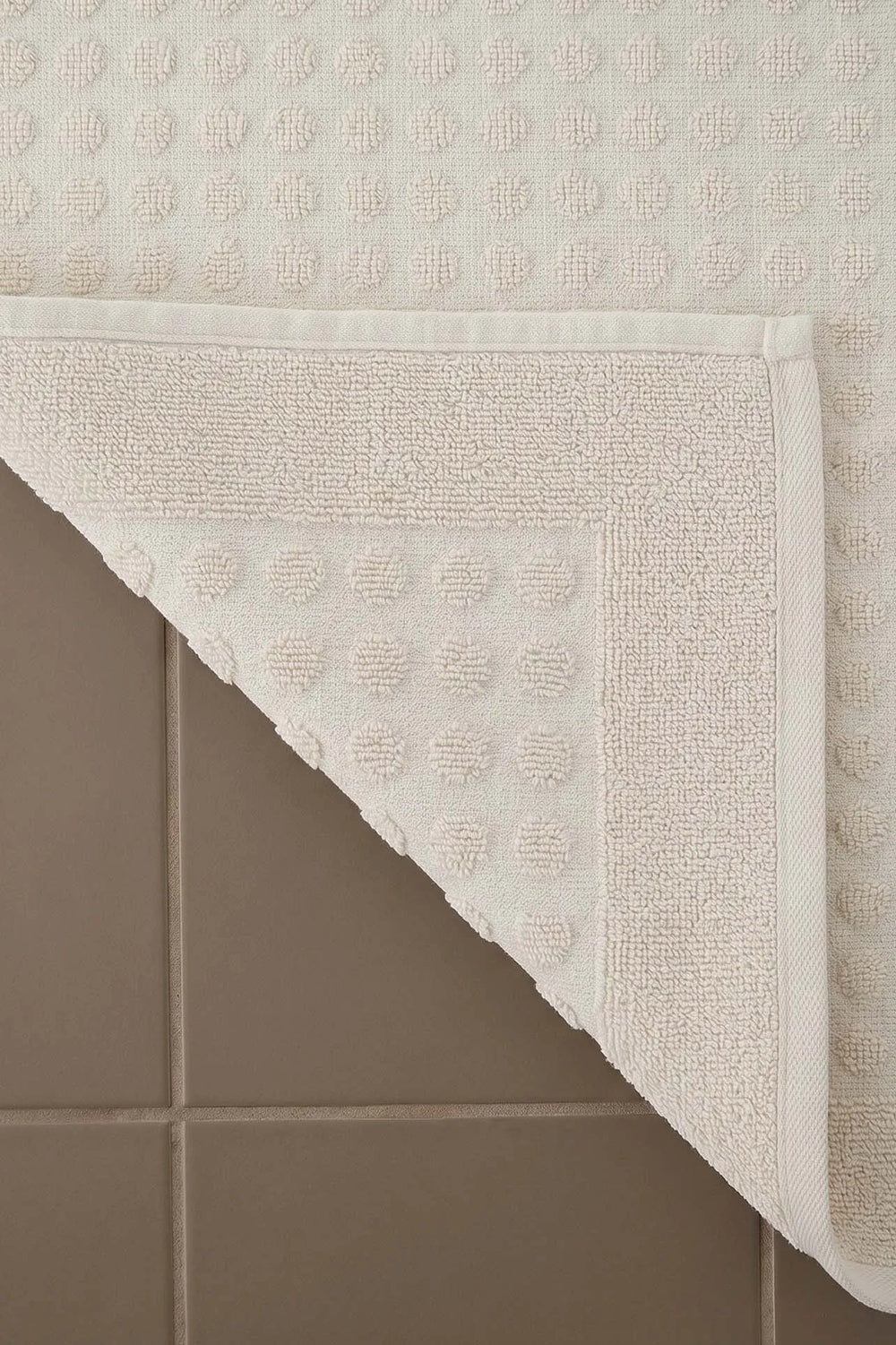 Zivra Cream Fußhandtuch aus 100 % Baumwolle – 50 x 70 cm