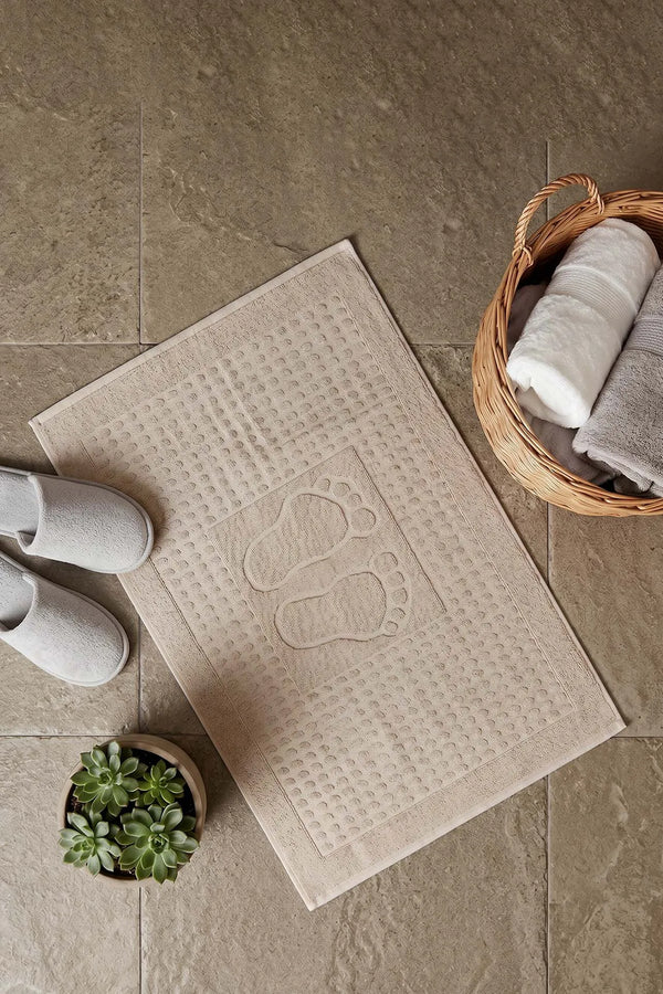 Zivra Beige 100% Baumwoll-Fußhandtuch - 50x70 cm