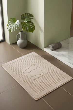 Zivra Beige 100% Baumwoll-Fußhandtuch - 50x70 cm