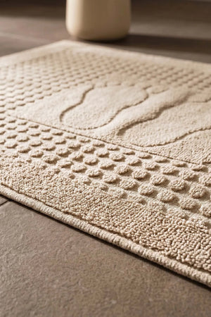 Zivra Beige 100% Baumwoll-Fußhandtuch - 50x70 cm