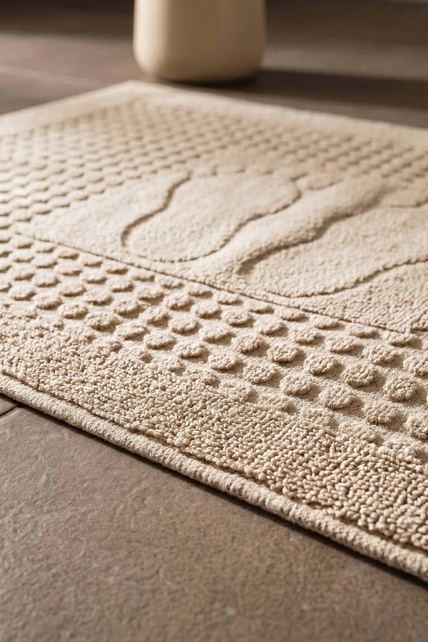 Zivra Beige 100% Baumwoll-Fußhandtuch - 50x70 cm