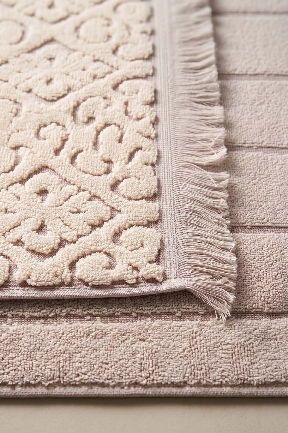 Aflora Beige 100% Baumwoll-Fußhandtuch - 60x130 cm