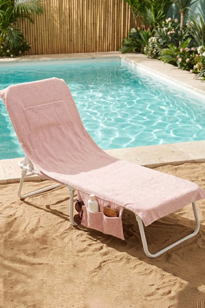 Puderrosa Lounge-Handtuch aus 100 % Baumwolle, 60 x 180 cm, schnelltrocknendes Strandtuch