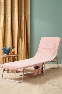 Puderrosa Lounge-Handtuch aus 100 % Baumwolle, 60 x 180 cm, schnelltrocknendes Strandtuch