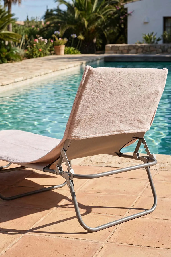 Puderrosa Lounge-Handtuch aus 100 % Baumwolle, 60 x 180 cm, schnelltrocknendes Strandtuch
