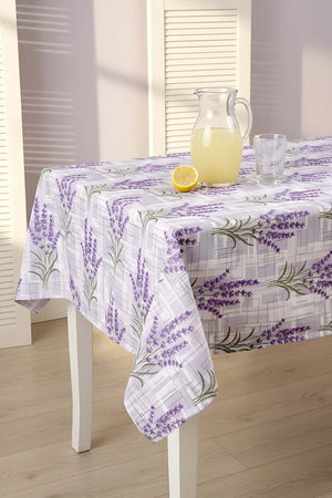 Tischdecke, Tischläufer, Picknickdecke mit Lavendelmuster