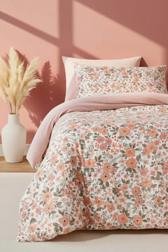 Rosa Frühlings- und Sommer-Bettwäscheset aus Baumwolle
