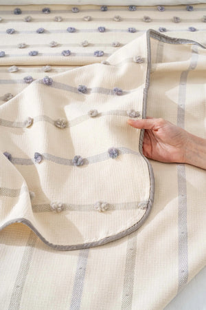 Harmony Cream Doppelbettwäsche-Set mit Tagesdecke und Steppdecke – 8-teiliges Brautset