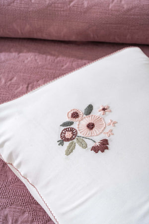 Felix Rose Doppelbettwäsche-Set aus 100 % Baumwolle, gesteppt – 4-teiliges Braut-Set